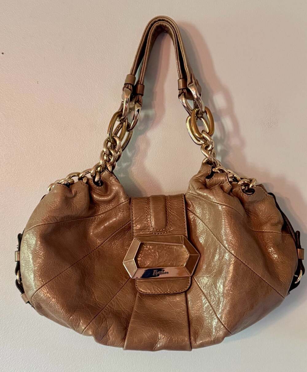 Y2K Slouchy Chain Shoulder Bag • Espresso Brown Quiet Luxury Boho Chic Purse